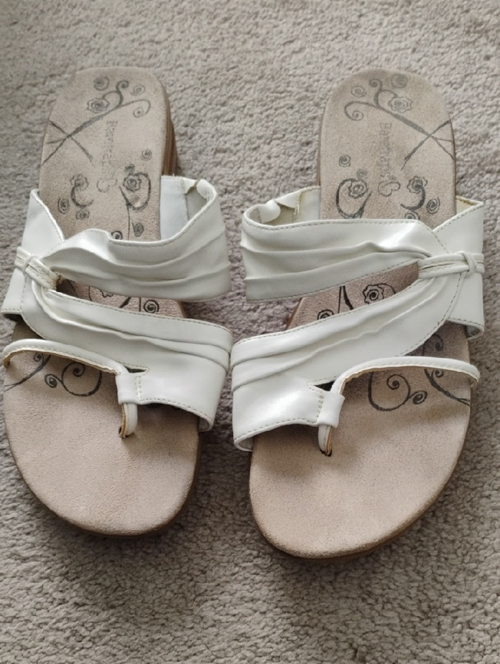 BareTraps White Knot Slide Sandal - Slip-On Casual